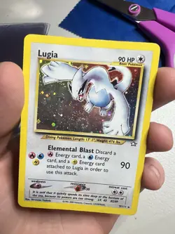 CRAZY SWIRL 2000 Neo Genesis Lugia 9/111 Holo Foil Rare Pokemon WOTC - Image 3