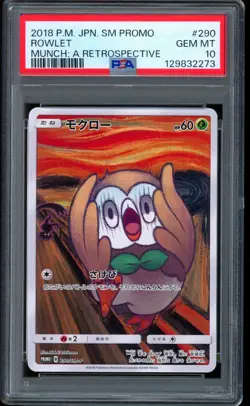 2018 Pokemon Rowlet Munch Japanese SM Promo A Retrospective #290 PSA 10 - Image 1