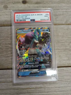 PSA 9 Graded Suicune GX Lost Thunder 2018 Pokemon Sun & Moon #60 - Image 1