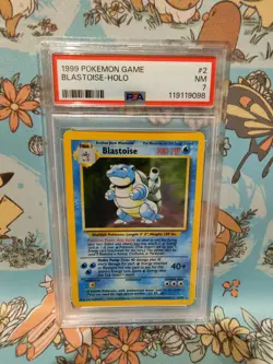 Blastoise Pokemon Base Set Holo 1999 Wizards of The Coast (WOTC) 2/102 PSA 7 - Image 1