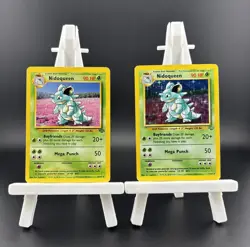 Pokemon TCG - Jungle Set WOTC - Nidoqueen 7/64 Holo & 23/64 Non-Holo - MP - Image 1