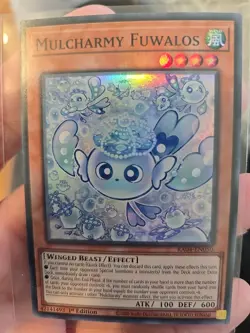 Yu-Gi-Oh! TCG Mulcharmy Fuwalos 1st Edition Super Rare Ra04-en050 - Image 1