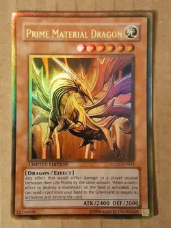 YuGiOh Prime Material Dragon GLD2-EN032 Limited Edition See Pictures - Image 1