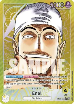 Enel (098) (Alternate Art) OP05-098 English L Awakening of the New Era One Piece - Image 1