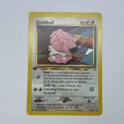 Snubbull 74/111 Neo Genesis 1st Edition Common Pokemon Card NM - Image 1