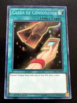 Cards of Consonance Secret Rare - 1st Ed. LCKC-EN092 LP - Image 1