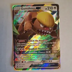 Gumshoos GX 2017 Pokemon Sun & Moon Card # 110/149 Rare Holo GX - Image 3