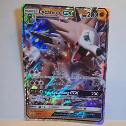 JUMBO Lycanroc GX SM14 Oversized Promo Card Full Art Holo Pokemon TCG 2017 LP - Image 1