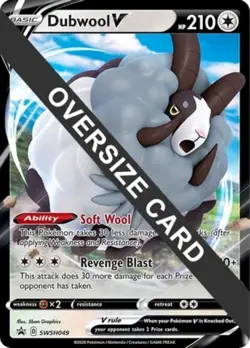 Pokemon TCG: Dubwool V - SWSH049 - Jumbo Card - Black Star Promo (PR) | LP - Image 2