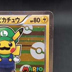 2016 Luigi Pikachu Holo 295/XY-P Promo Pokemon Card Japanese Vintage Near Mint - Image 4