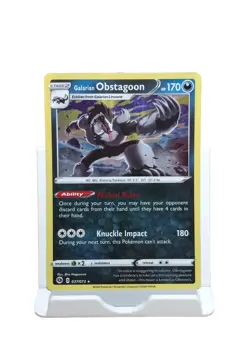 Galarian Obstagoon 037/073 Holo Rare Champion's Path Pokemon Card - Image 2