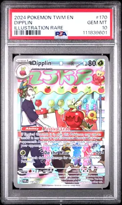 Dipplin 170/167 PSA 10 Gem Mint Twilight Masquerade Pokemon Illustration Rare - Image 1