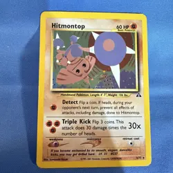 2001 Pokemon Neo Discovery Hitmontop 3/75 Holo Lightly Played - Image 1