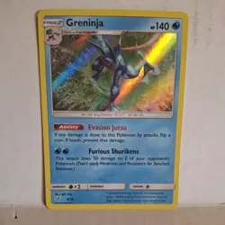 NM Greninja 9/18 Detective Pikachu Holo Pokemon TCG - Image 1