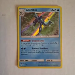 NM Greninja 9/18 Detective Pikachu Holo Pokemon TCG - Image 3