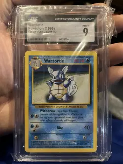 1999 POKEMON #42 WARTORTLE BASE SET UNLIMITED MINT Cgc 9 - Image 1