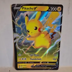 Pikachu V 086/264 Full Art Swsh08: Fusion Strike Holo Pokemon TCG - NM - Image 1