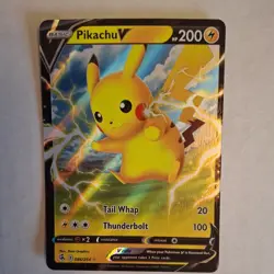 Pikachu V 086/264 Full Art Swsh08: Fusion Strike Holo Pokemon TCG - NM - Image 3