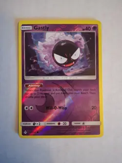 Pokemon TCG SM Unbroken Bonds Gastly 67/214 Reverse Holo Common NM! - Image 3