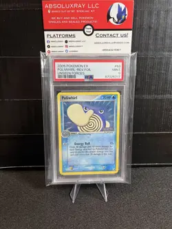 PSA 9 Poliwhirl EX Unseen Forces 68/115 Reverse Holo Stamped Common Pokemon TCG - Image 1