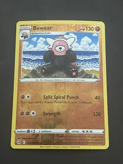 Reverse Holo Bewear 151/264 Uncommon Fusion Strike Pokemon TCG - Image 1
