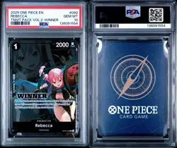PSA 10 Rebecca Tournament Promo OP04-092 One Piece Winner Pack Volume 2 English - Image 3