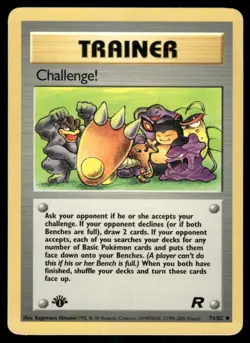 Pokemon Cards Challenge! 74/82 1ST EDITION Team Rocket Uncommon MP - Image 1