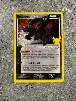 Pokemon TCG Cards Umbreon Gold Star 17/17 Celebrations Classic Collection NM - Image 1