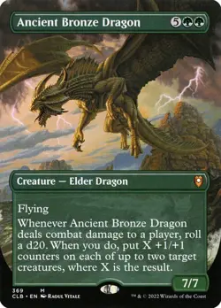 Ancient Bronze Dragon *Borderless* - CLB-BF - NM - Magic The Gathering - MTG - Image 1