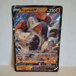 Regirock V 104/202 Sword & Shield Base Set Full Art Rare Holo Pokemon TCG NM - Image 1