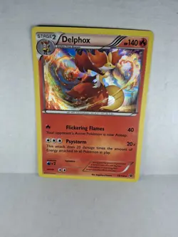 Delphox 13/124 Holo Rare Pokemon TCG Fates Collide NM - Image 1