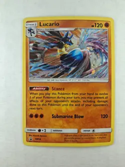1x Lucario - SM54 - Cosmos Holo Promo - SM Black Star Promo LP Pokemon TCG - Image 4