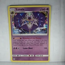 Lunala 102/236 - SM - Cosmic Eclipse Holo Pokemon TCG Near Mint Fast Shipping - Image 1