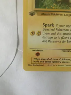 Pokemon TCG Pikachu Jungle 60/64 Regular 1st Edition Common - Image 2