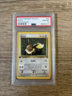 2000 POKEMON ROCKET 1ST EDITION #55 EEVEE PSA 10 - Image 1