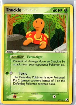SHUCKLE 47/115 UNCOMMON UNSEEN FORCES POKEMON MP - Image 1