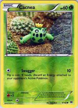 Cacnea 4/162 Common - Pokemon TCG XY: BREAKthrough - Reverse Holo (NM) - Image 1