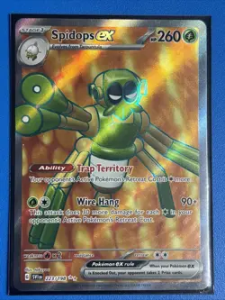 Pokemon TCG Spidops ex 223/198 Scarlet & Violet Base Full Art Ultra Rare Holo - Image 1