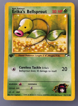 Pokemon Erika's Bellsprout 76/132 Gym Heroes 1st Edition - Image 1