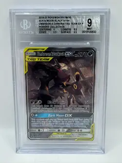 Umbreon & Darkrai GX SM241 Tag Team Sun & Moon Pokemon BGS 9 Promo - Image 1