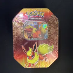 Pokemon TCG: Elemental Power Tin Flareon GX + 4 Packs SEALED - Image 1