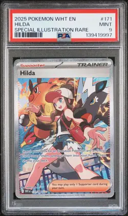 Pokemon TCG White Flare Hilda 171/086 Special Illustration Rare PSA 9 WHT EN - Image 1