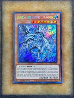 Yugioh Blue-Eyes Abyss Dragon RA01-EN016 Secret Rare 1st Ed NM - Image 1