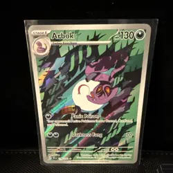 Pokemon TCG Arbok 176/162 Temporal Forces Illustration Rare Card NM Condition - Image 3