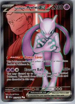 Team Rocket's Mewtwo ex 213/182 SV10: Destined Rivals - Pokemon Card - NM - Image 1