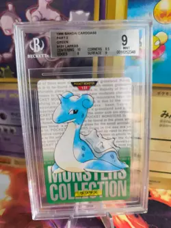 Pokemon Card Monsters collection Carddass 1996 Japanese BGS Beckett 9 Lapras - Image 1