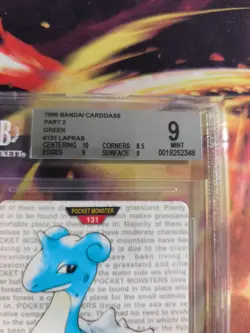 Pokemon Card Monsters collection Carddass 1996 Japanese BGS Beckett 9 Lapras - Image 4
