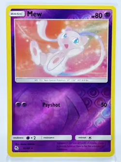 Mew 32/68 Reverse HOLO Pokemon Card Hidden Fates 2019 LP - Image 1