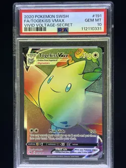 Togekiss VMAX FA Secret Rare Vivid Voltage 191/185 Pokemon Card PSA 10 - Image 1