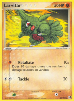 Larvitar 61/115 Common | Unseen Forces | Pokemon Card - Image 1